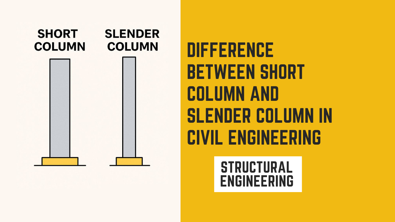 Difference between short column and slender column in Civil Engineering Difference between short column and slender column in Civil Engineering