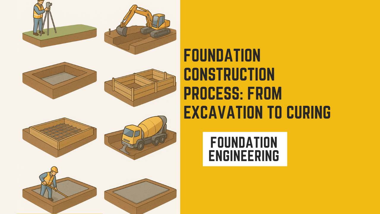 Foundation Construction Process: From Excavation to Curing Foundation Construction Process: From Excavation to Curing