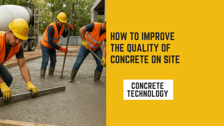 How to Improve the Quality of Concrete on Site