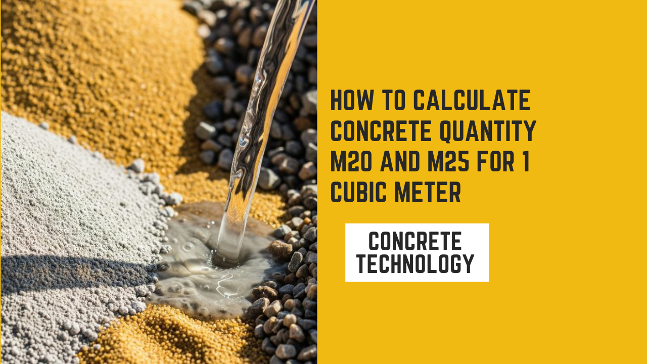 How to calculate concrete quantity M20 and M25 for 1 cubic meter: A Complete Guide How to calculate concrete quantity M20 and M25 for 1 cubic meter: A Complete Guide Quantity Surveying
