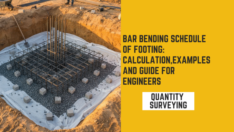 Bar Bending Schedule Of footing: Calculation, example, and Complete Guide 2025